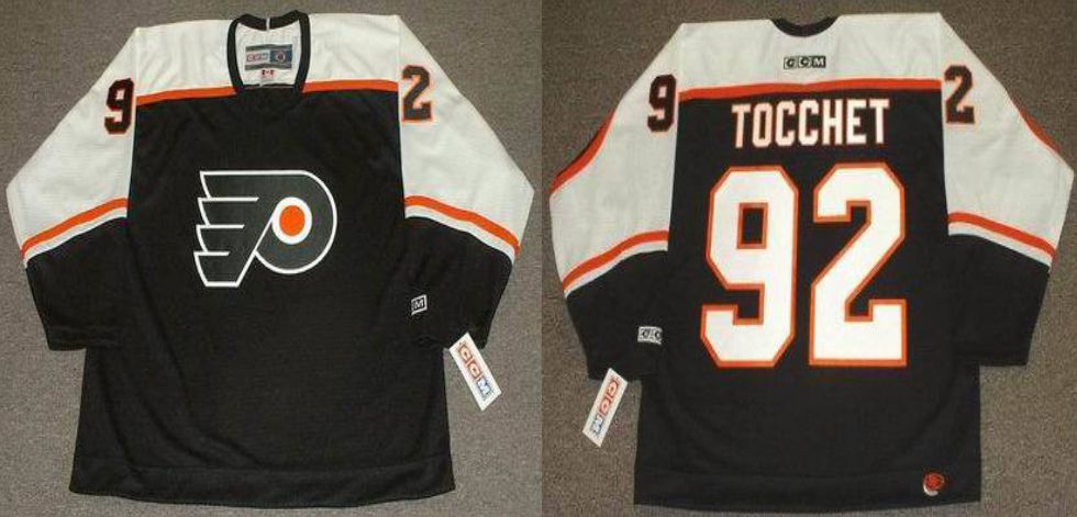 2019 Men Philadelphia Flyers #92 Tocchet Black CCM NHL jerseys->philadelphia flyers->NHL Jersey